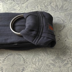 Муселинов слинг с халки (ринг слинг) Nashsling - Soft Graphite (100% памук)